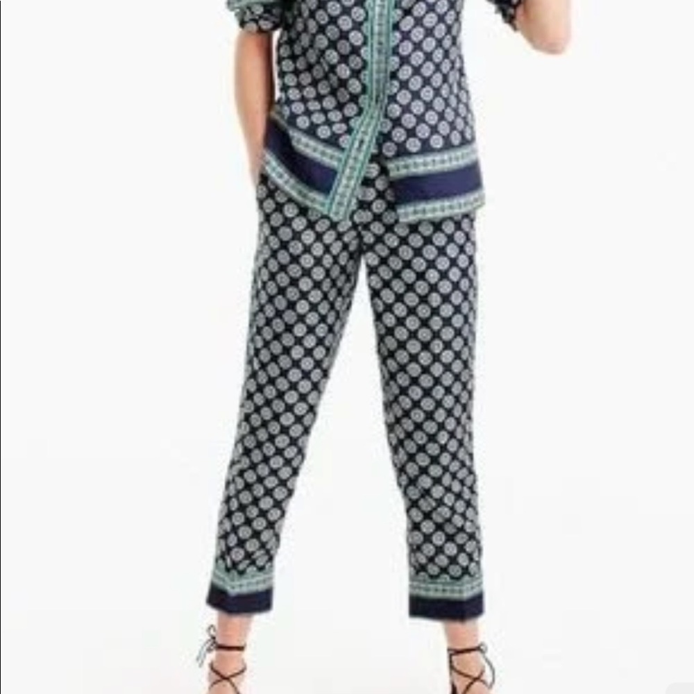 J Crew 100% silk pants